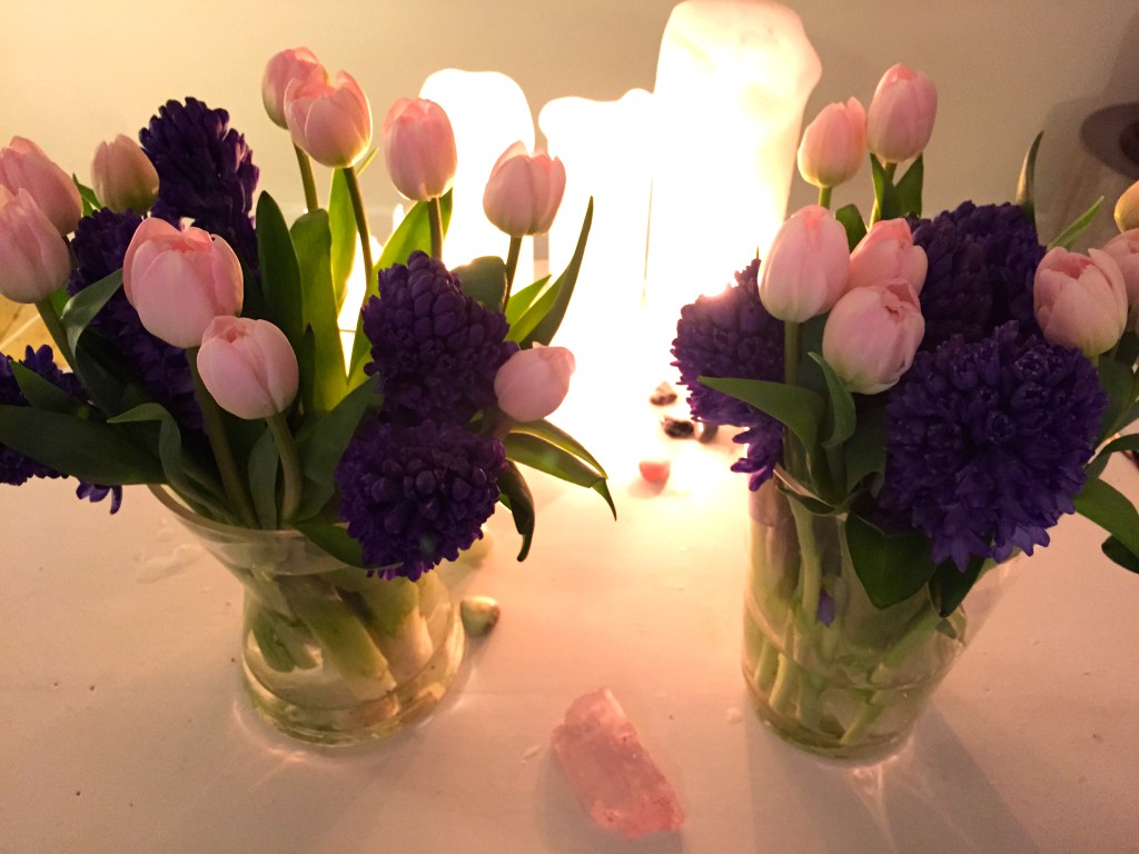 Webinar, tulipaner og lys