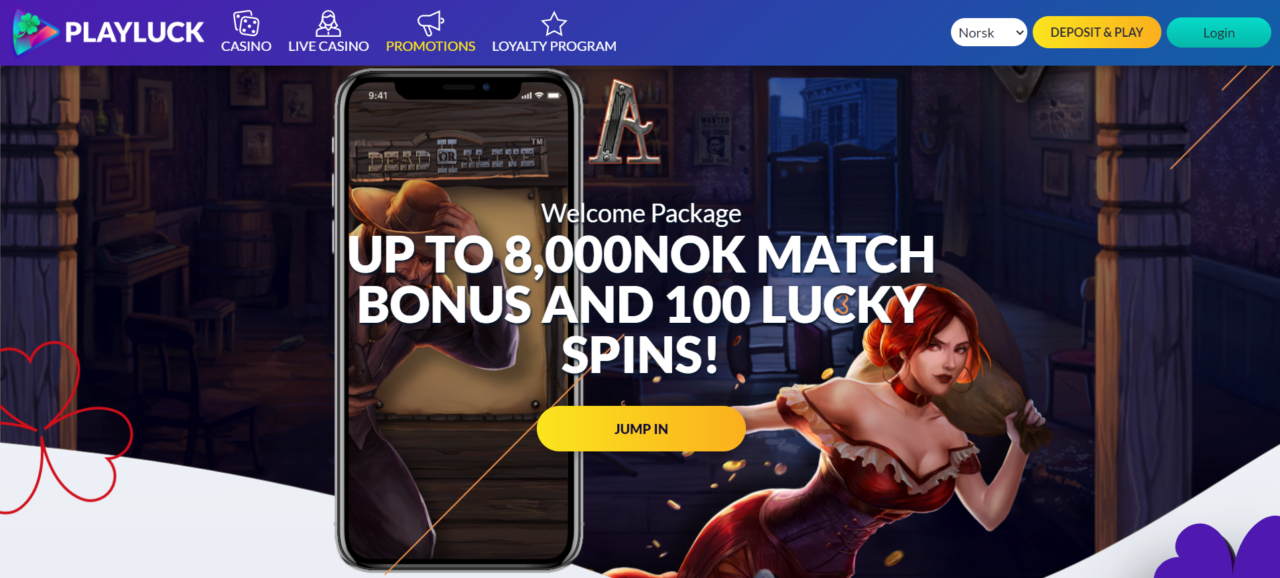 Velkomsttilbud på PlayLuck Casino